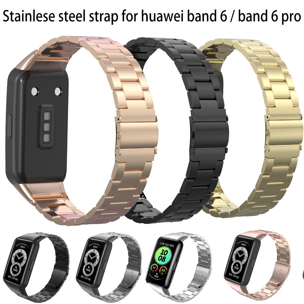 HUAWEI Band 6 อุปกรณ์สวมใส่ สายแสตนเลส สายเหล็ก Huawei band 6 smart band สายแสตนเลส