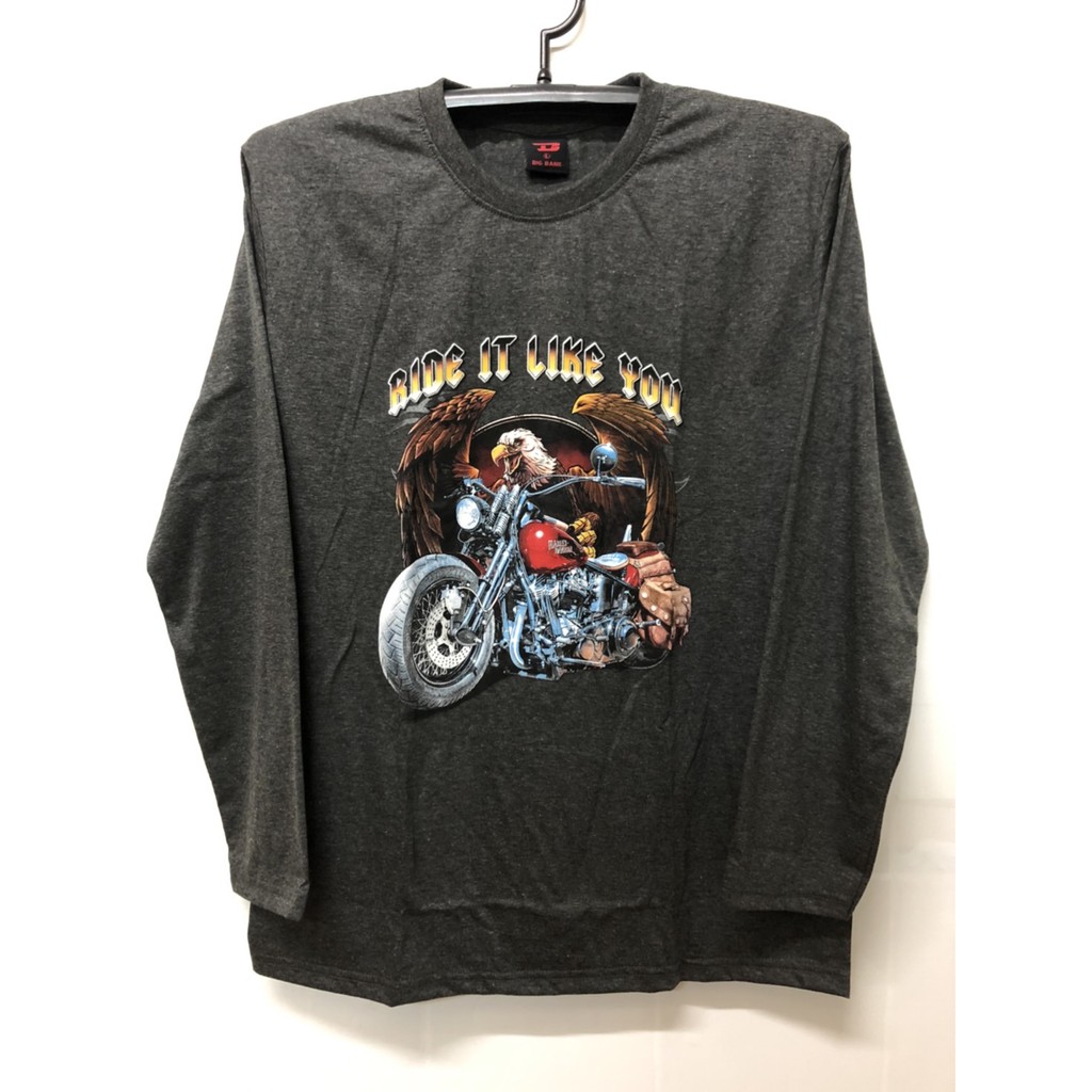 เสื้อแขนยาว เสื้อยืดแขนยาว มอเตอร์ไซค์ นกอินทรีย์