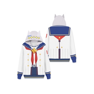 Uma Musume Pretty Derby Oguri เสื้อกันหนาวลําลอง มีฮู้ด พิมพ์ลายอนิเมะ 3D สําหรับผู้ชาย ผู้หญิง