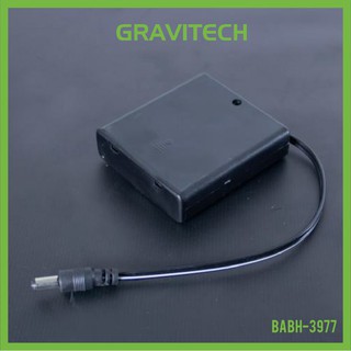 [Gravitechthai]Battery case AA x4 with 2.1mm DC Jack - Straight