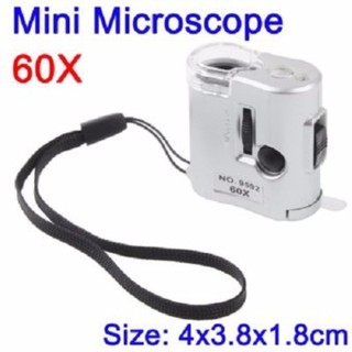 Mini 60X Zoom LED Lighted Pocket Microscope Money/Currency Detecting - Intl