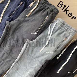 ⚡️F08⚡️กางเกงขายาวBiker[มีซิป] Jogger pants S-5XL