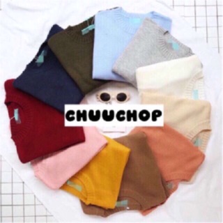 CHUUCHOP_พร้อมส่ง(C178) 🍑 Basic sweater เสื้อสเวตเตอร์ไหมพรมสไตล์เกาหลี