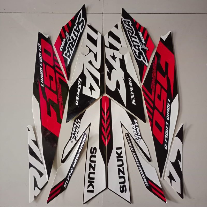SUZUKI SATRIA FU 150 ใหม่ LED INJECTION STRIPING SATRIA FU INJECTION สติ๊กเกอร์ 2021 สีขาว