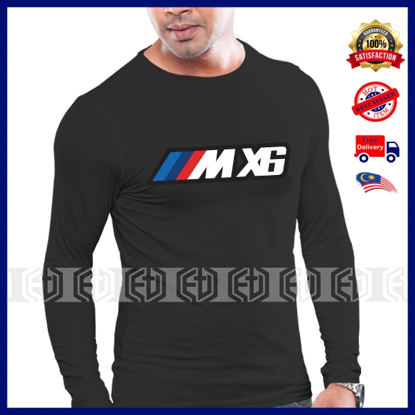 Baju BMW X6 Bimmer M กีฬา T เสื้อ Tshirt เสื้อยืด Tee แขนยาว Motorsport Racing แฟชั่นผ้าฝ้ายพิมพ์ Un