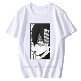 เสื้อยืดโอเวอร์ไซส์แฟชั่นใหม่ Shoto Slurp เสื้อยืด Shoto Todoroki มานะฮีโร่ A Cademia บุรุษแขนสั้นเสื้อยืดS-3XL