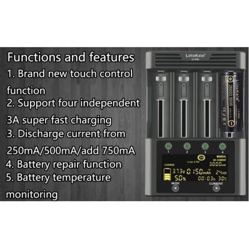 เครื่องชาร์จถ่านLiitokala Lii-600 ของแท้ แถมเพิ่มหัวชาร์จในรถ - aushop1 ...