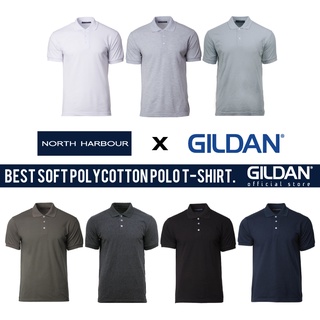 Gildan x NORTH HARBOUR เสื้อโปโล ผ้าฝ้าย โพลีเอสเตอร์ แบบนิ่ม สําหรับผู้ชาย และผู้หญิง - NHB2400