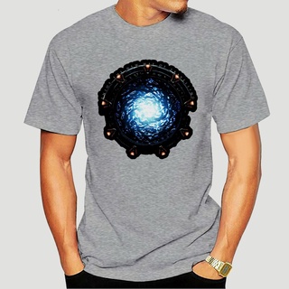 T-shirt  ใหม่ ปลอกแขน ผ้าฝ้าย 100% ลายโลโก้ Atlantis Stargate SG-1 Alien Stargate คุณภาพสูงS-5XL