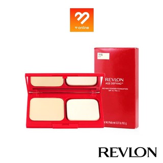 (กล่องสีแดง) Revlon Age Defying Two-Way Powder Foundation SPF14 PA+++ เรฟลอน ทูเวย์พาวเดอร์ ฟาวเดชั่น