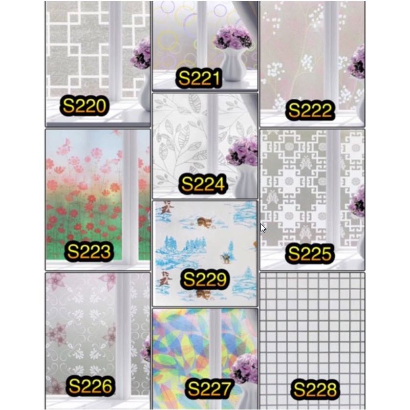 ฟิล์มสติกเกอร์ติดกระจก หน้ากว้าง90cm ยาว 1 เมตร ราคา 97 บาท