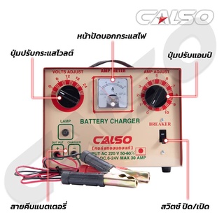 CALSO ตู้ชาร์จแบตหูหิ้ว 30A/24V