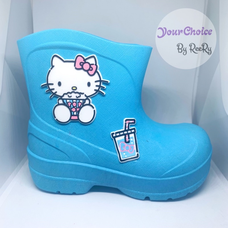 รองเท้าบูทเด็ก Hello Kitty คิตตี้ ลิขสิทธิ์แท้ รองเท้าบู๊ทเด็กผู้หญิง สีพาสเทล กันน้ำ กันฝน KTL483 - รูปที่ 6