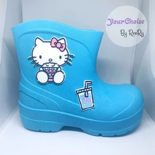 รองเท้าบูทเด็ก Hello Kitty คิตตี้ ลิขสิทธิ์แท้ รองเท้าบู๊ทเด็กผู้หญิง สีพาสเทล กันน้ำ กันฝน KTL483