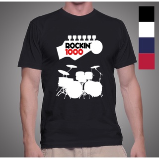 เสื้อขาว - บุคลิกภาพ Rockin 1000 Foo Fighter เรียนรู้ที่จะบินมือกลองเพลงที่กําหนดเอง Tshirts