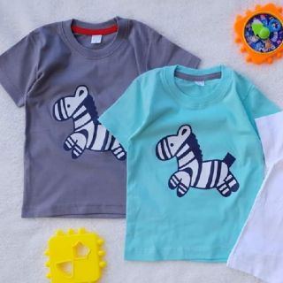 เสื้อเด็ก เสื้อยืดพิมพ์ลาย ผ้าคอตตอน น้อง 1-5 ขวบ