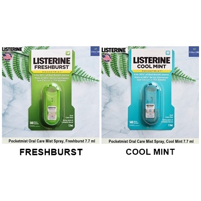 ลิสเตอรีน สเปรย์ระงับกลิ่นปาก สเปรย์ดับกลิ่นปาก Oral Care Pocketmist Spray, Freshburst or Cool Mint 