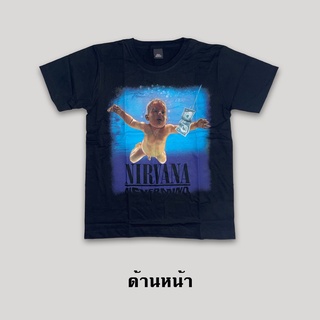 เสื้อยืดแขนสั้นวงร็อค (Nirvana)