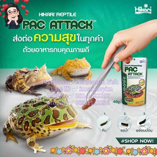 40 g. HIKARI &gt; Reptile Pac Attack อาหารสูตพิเศษสำหรับกบฮอร์นฟรอก