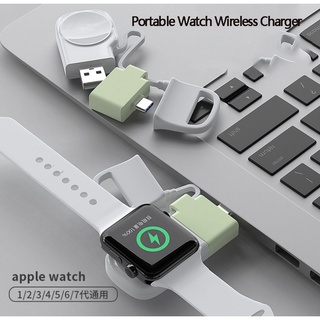 อุปกรณ์ชาร์จไร้สาย USB Type C แบบพกพา ชาร์จเร็ว สําหรับ Apple Watch 1 2 3 4 5 6 7 SE