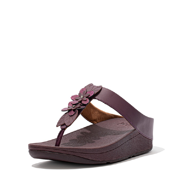 FITFLOP รองเท้าลำลองผู้หญิง FINO FLORAL รุ่น DZ6-889 สี PURPLE รองเท้าผู้หญิง