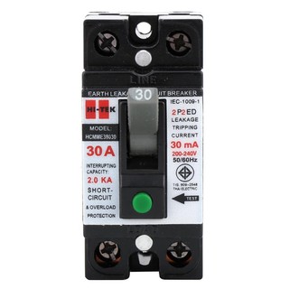 เบรกเกอร์กันไฟฟ้าดูด/ไฟฟ้ารั่ว HI-TEK HTE-38 30A RESIDUAL CURRENT DEVICE HI-TEK HTE-38 30A