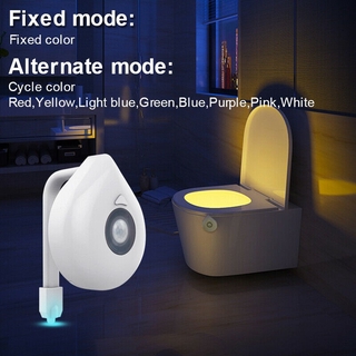 ไฟติดชักโครก LED ห้องน้ำ Night Light Motion Sensor WC Real 8 สีเปลี่ยนโคมไฟ ใช้แบตเตอรี่ 3A  -มีของพร้อมส่ง--