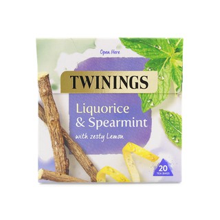 [แยกซอง/ยกกล่อง] Twinings, LIQUORICE &amp; SPEARMINT ไม่มีคาเฟอีน