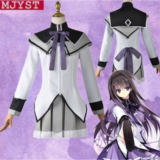 【พร้อมส่ง】ชุดแต่งกาย cosplay Puella Magi Madoka Magica Akemi Homura ชุดอนิเมะ เสื้อผ้า ครบชุด