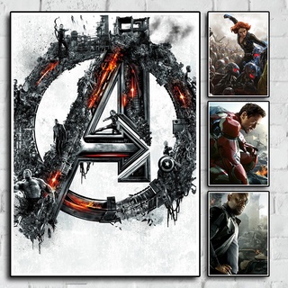 โปสเตอร์ภาพยนตร์ Marvels Sci-fi Adventure Avengers: Age of Ultron สไตล์เรโทร สําหรับตกแต่งบ้าน