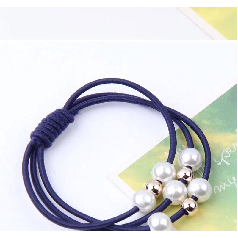 kingshopping  (PP53)ยางรัดผม ไข่มุข สไตล์เกาหลี ความยืดหยุ่นสูง - รูปที่ 4