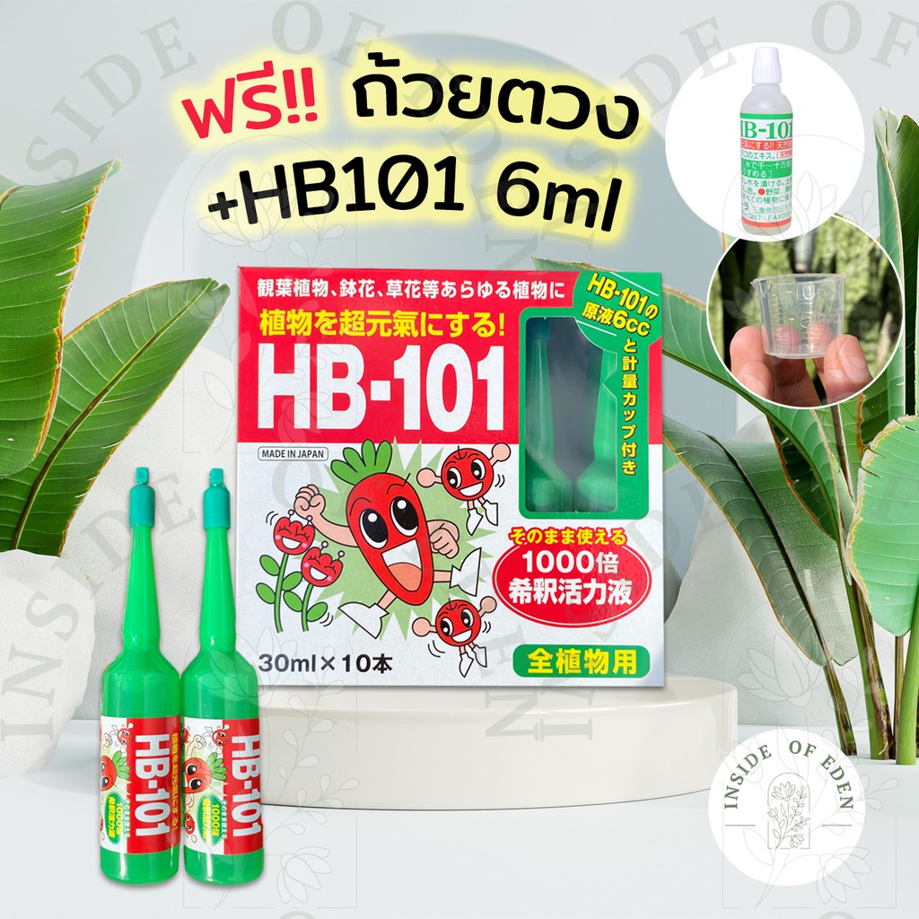 HB101 ปุ๋ยน้ำ ปุ๋ยปัก พร้อมใช้ แถมฟรี!! HB101 6 ml และ ถ้วยตวง hyponex