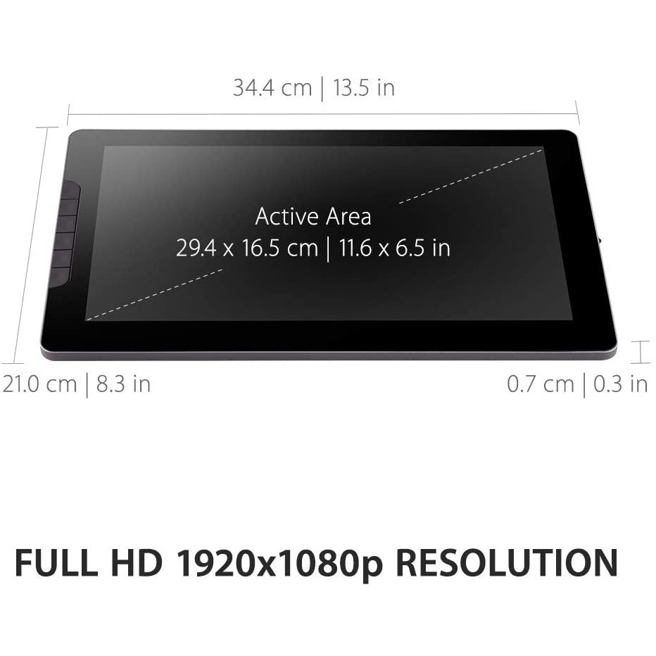ViewSonic ID1330 13.3 Inch Portable 1080p Drawing Pen Display Tablet ...