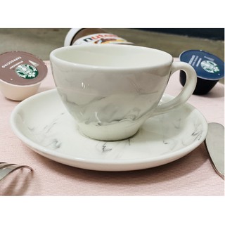 ชุดแก้วกาแฟพร้อมจานรอง Carrara 7 oz Coup Tea Cup 200 ml