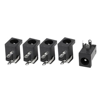 5 Pieces DC 5.5mmx2.1mm Power Jack Socket Female Panel Mount Connector