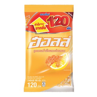 ฮอลล์ ลูกอมรสน้ำผึ้งผสมกลิ่นเลมอน ขนาด 120 เม็ด x 1 แพ็ค Hall Honey Flavored Candy with Lemon Flavor Size 120 Tablets x