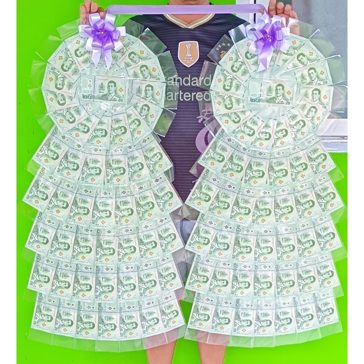พวงมาลัยใส่เงินได้100สายริบบิ้น กดอ่านรายละเอียดก่อนสั่งนะคะ หากไม่รับสินค้าจริงรบกวนอย่ากดสั่งเล่นนะคะ