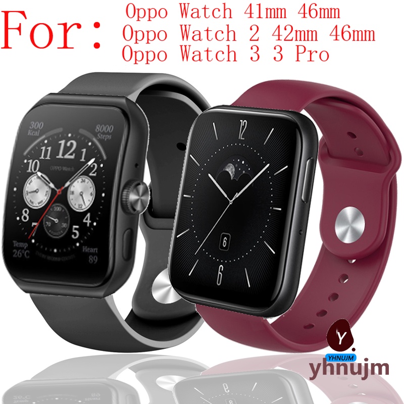 สายนาฬิกาข้อมือซิลิโคน สําหรับ Oppo watch 3 3Pro Oppo watch 2 41 มม. 42 มม. 46 มม.