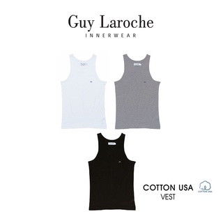 GUY LAROCHE  เสื้อกล้ามทรง Body Fit ปัก LOGO GL ที่หน้าอก มีให้เลือก 3 สี (JVE2423R8)