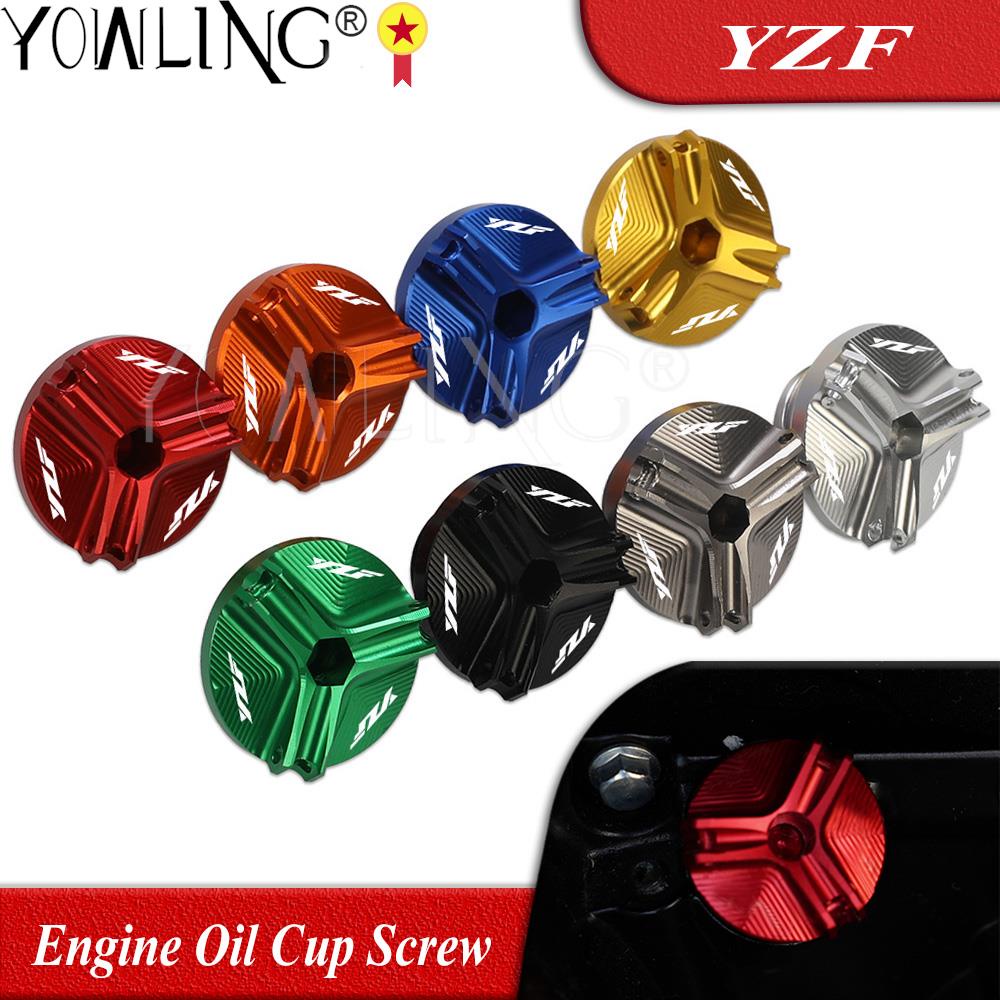 M28*3 Motorcycle Engine Oil Cup Filter Fuel Filler Tank Cover Cap Screw For Yamaha YZF R1 R1M R125 R