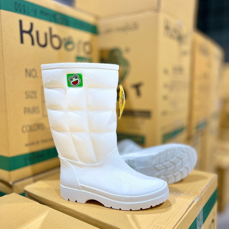 Kuboro [รองเท้าบูทกบ 12 นิ้ว A-1000 ถูกสุด] Colorful Rubber Rain Boots นิ่ม บู้ตยางทำนา บู้ทตลาดสด A