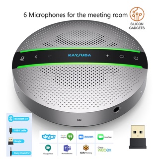 ลำโพงประชุม พร้อมไมค์ Kaysuda SP300 Bluetooth Speakerphone 360º Voice Pickup 6 Mic Video Conference