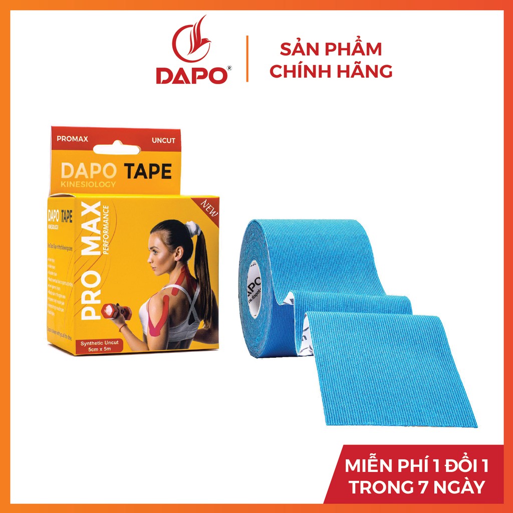 Dapo Tape Blue Uncut Synthetic Fiber Sports Muscle Tape ป้องกันและรองรับการกู้คืนการบาดเจ็บ