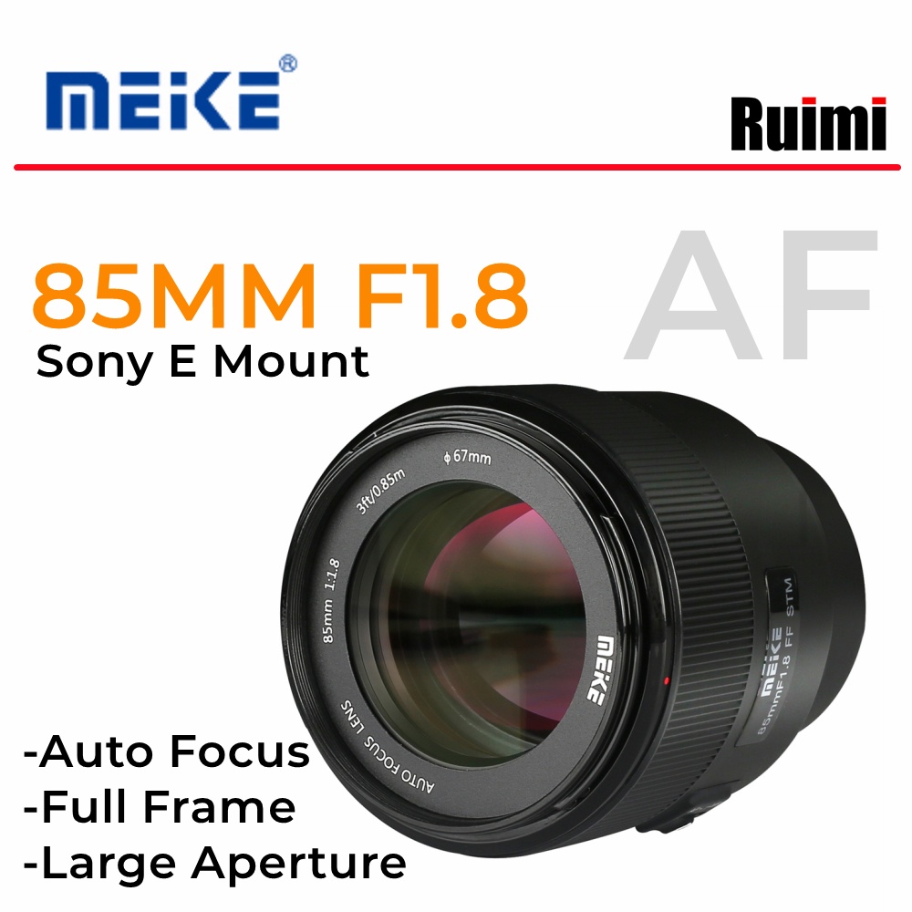 【ใหม่】Meike 85 มม. F1.8 เลนส์เทเลโฟโต้ 85mm f1.8 STM ฟูลเฟรม โฟกัสอัตโนมัติ สําหรับกล้องมิเรอร์เลส  