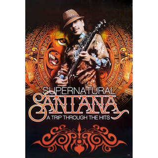 โปสเตอร์ รูปถ่าย นัก ดนตรี กีตาร์ ละติน ร็อก ซานตาน่า Carlos Santana Supernatural 1999 POSTER 24”x35” Latin Blues Rock