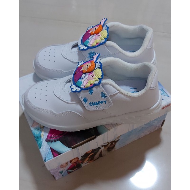 รองเท้าพละ เด็ก สีขาว chappy รองเท้าผ้าใบ