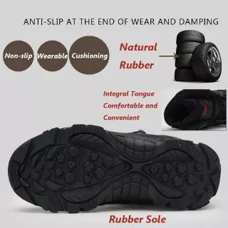 39-47 รองเท้าทหาร Mens Military Tactical Boots Leather Desert Army Combat Hiking Shoes