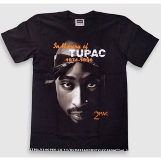 คอตต้อนคอกลม¤เสื้อวง 2Pac Hip Hop T-shirt เสื้อยืดวง 2Pac Tupac RapperS-5XL