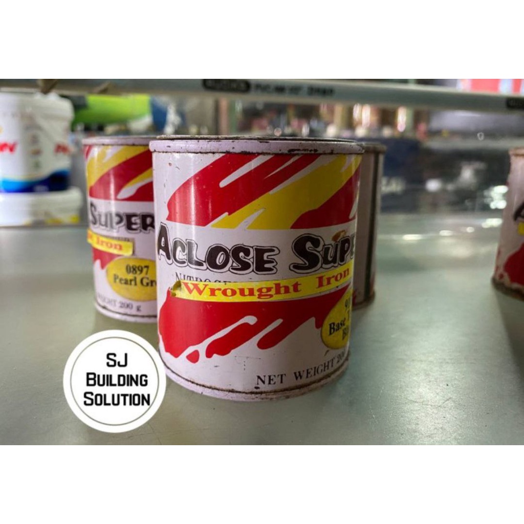 SUPER ACLOSSE DUCO TEXTURE PAINT 200gr PEARL GREY WOOD IRON PAINT 0897 / PEARL RED 3163 / BLACK BASE