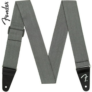 Fender® Modern Tweed Strap (Black &amp; White) สายสะพายกีตาร์ไฟฟ้า / สายสะพายกีตาร์โปร่ง / สายสะพายกีตาร์เบส กว้าง 2 นิ้ว หนังแท้